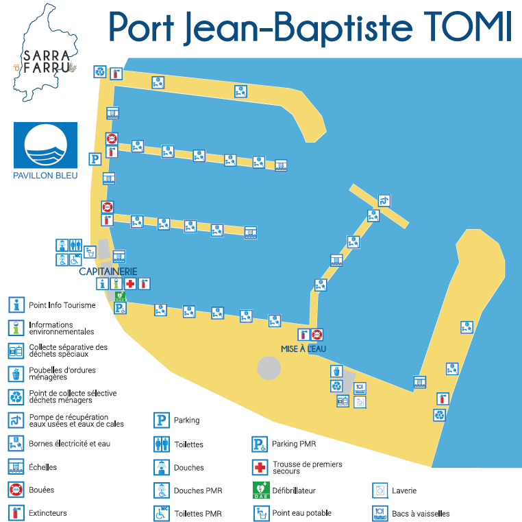 plan du port ordures ménagères - Bonifacio Marina